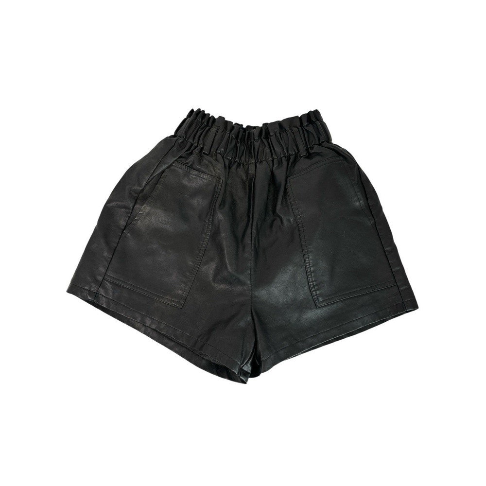 Fashion Nova Women's Faux Leather Shorts Size S 45%Polyurethane/55%Polyester